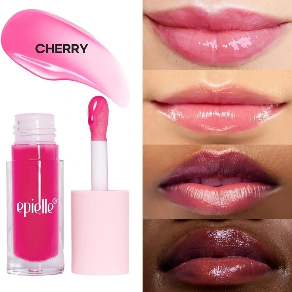 K-Beauty Epielle Lip Glow Oil Lip Sugar Scrub Cherry Lip Kit